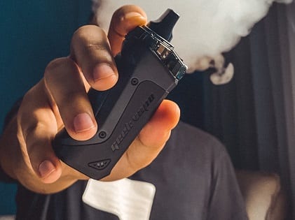 black vape vaping holding