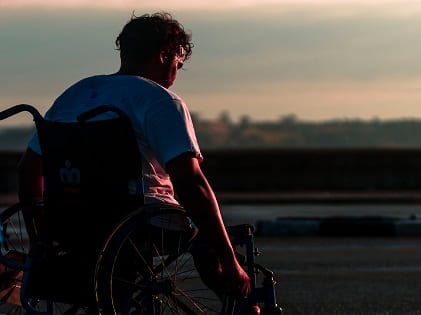 man on wheelchair