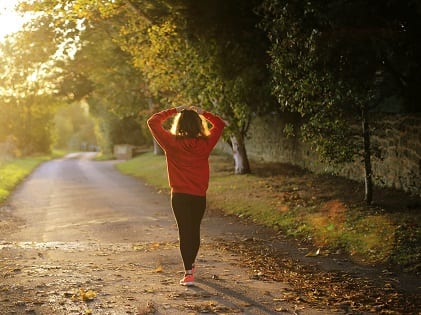 woman walking health