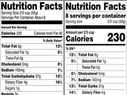 nutrition facts